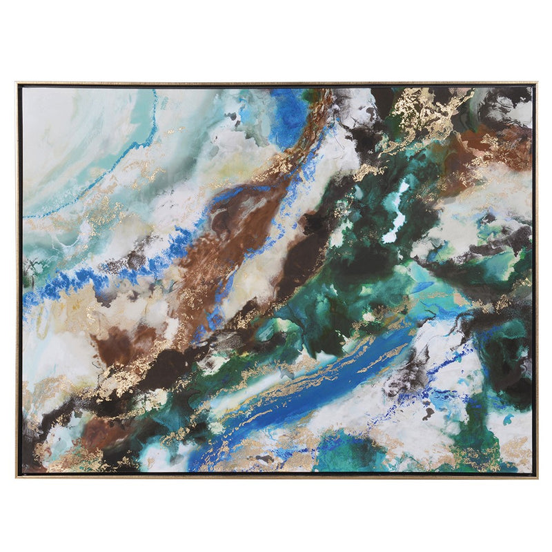 Abstract Painting Gold Framed