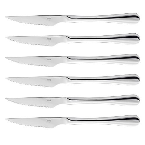 Judge Windsor Set Of Six Stainless Steel Steak Knives & Forks BF36