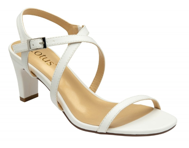 Lotus hot sale white sandals