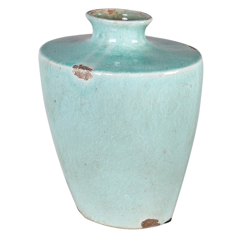 Large Blue Metallic Vase