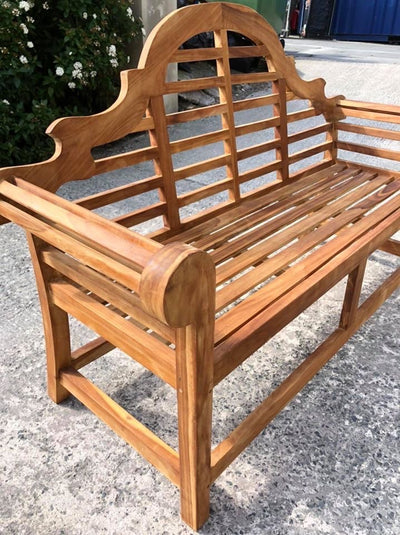Marlboro 3 Seater Teak Lutyens Garden Bench