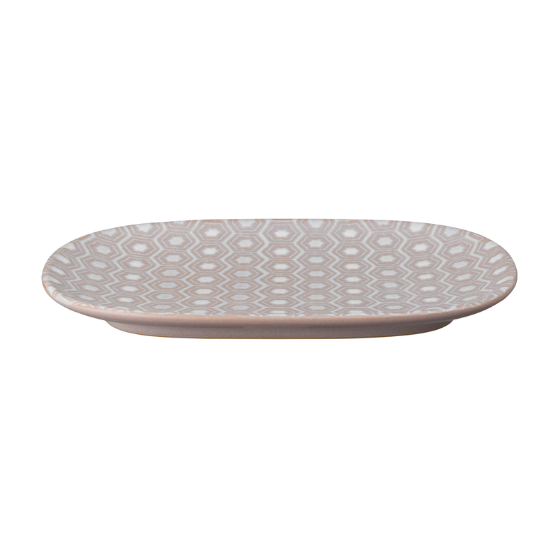 Denby Impression Pink Accent Medium Oblong Platter