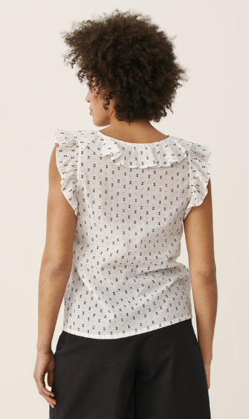 Part Two Inespw Top In Neutral Graphic Print