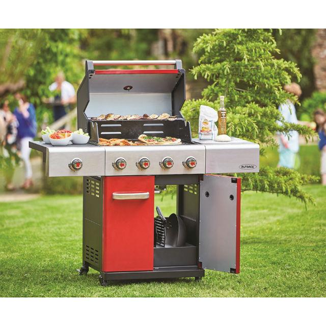 Outback Jupiter 4 Burner Gas BBQ Red Jacksons of Saintfield