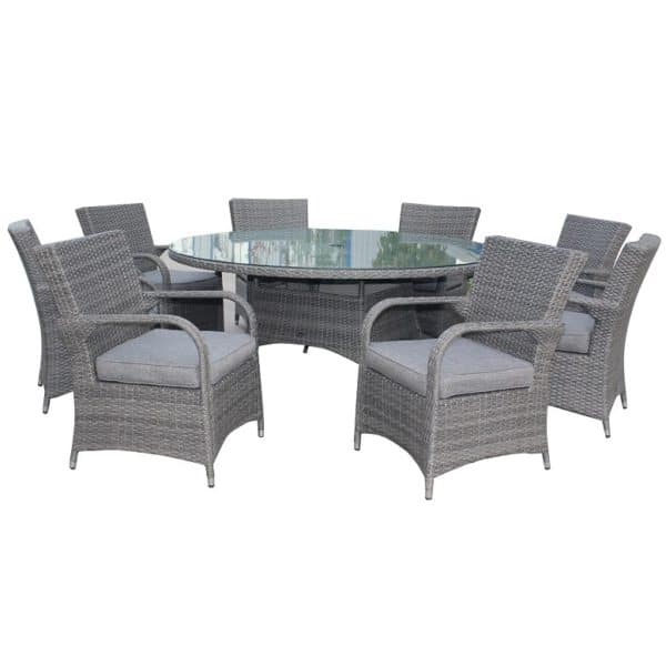 DISPLAY MODEL SALE Royalcraft Parisian Deluxe 8 Seater Dining Set