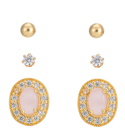 Belle & Beau Rose Sparkle Earring Gift Set - Rose Gold