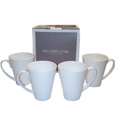 Belleek Ripple Mugs Set of 4