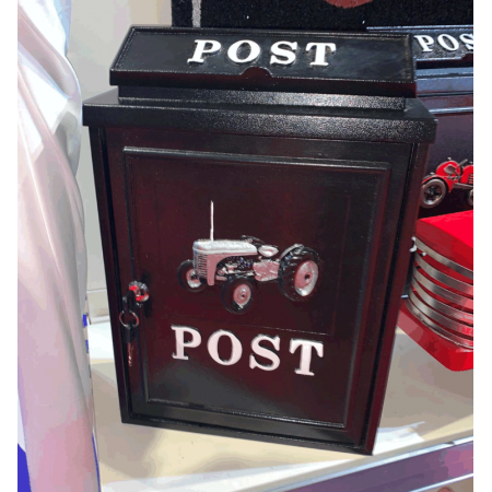 Wall Mounted Postbox (Grey Tractor)