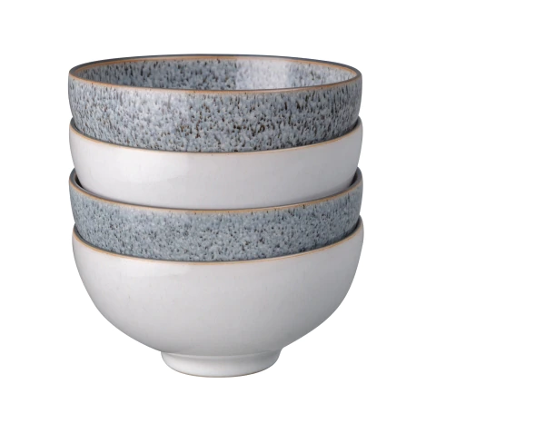 Denby Studio Grey Set of 4 Mixed Rice Bowls