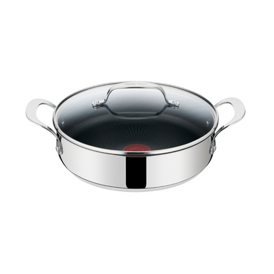 Tefal Jamie Oliver Stainless Steel 25cm Shallow pan and Lid 3.2Litre E3147144