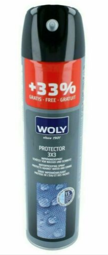 Woly Protector 3X3 Spray Waterproofing Suede/Leather 300Ml Plus 33% Free