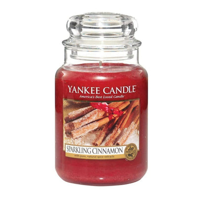Yankee Candle Scented Candle Sparkling cinnamon Large Jar Candle Burn Time: Up to 150 Hours