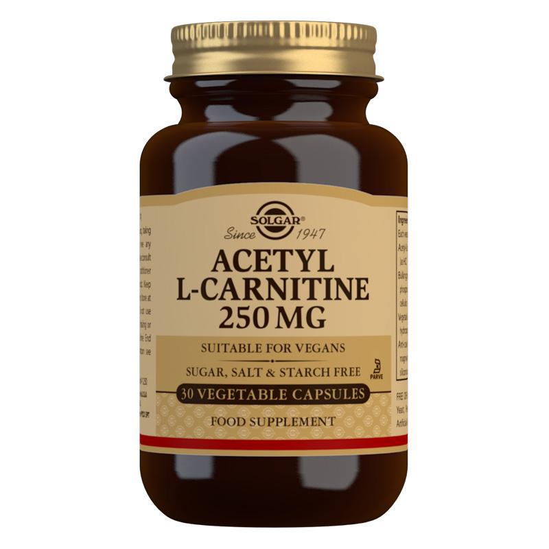 Acetyl-L-Carnitine 250 mg Vegetable Capsules - Pack of 30