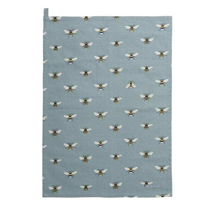 Sophie Allport Teal Bees Tea Towel