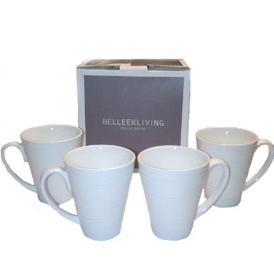 Belleek Ripple 4 piece mug set