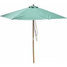 Wooden parasol 2.7m green