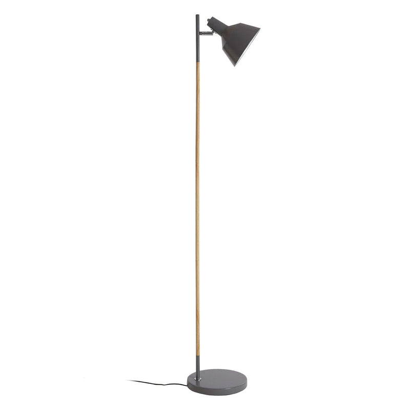 BRYANT GREY WOOD / METAL FLOOR LAMP