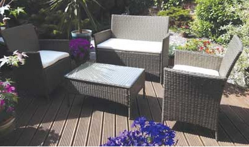 Rattan Effect Outdoor Sofa Set