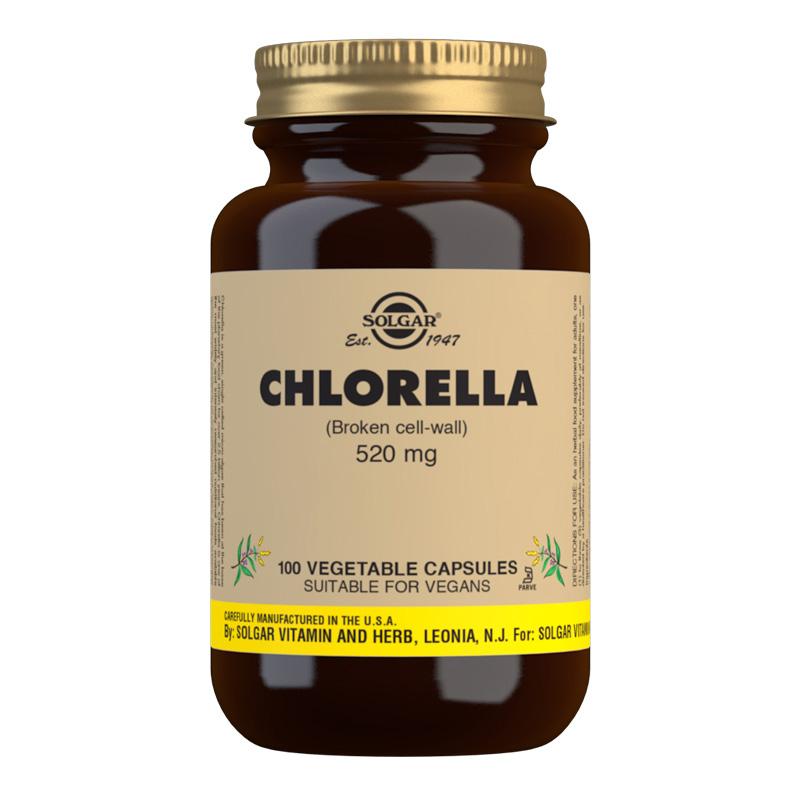 Chlorella 520 mg Vegetable Capsules - Pack of 100