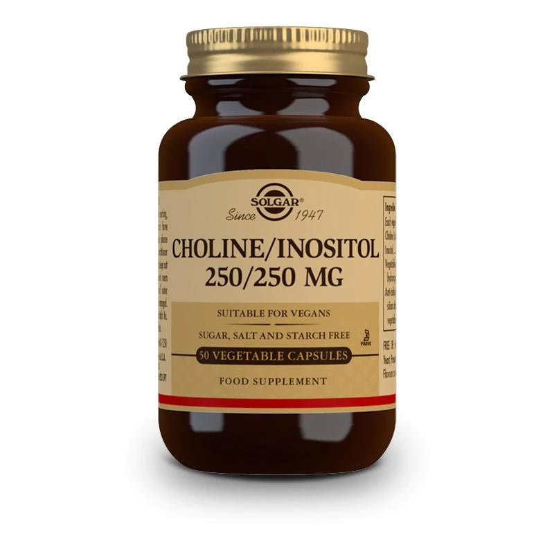 Solgar Choline/ Inositol 250/250mg 50 capsules