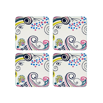 Denby Monsoon Cosmic Cream Coasters Pack of 4