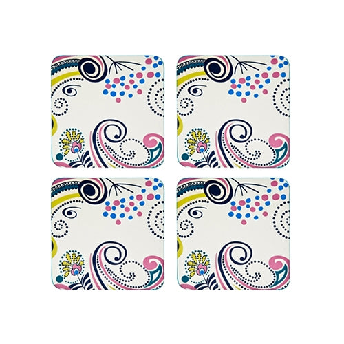 Denby Monsoon Cosmic Cream Coasters Pack of 4