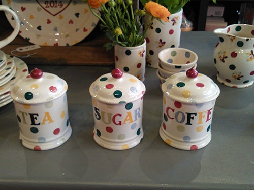Emma Bridgewater Tea, Coffee and Sugar Storage Jars