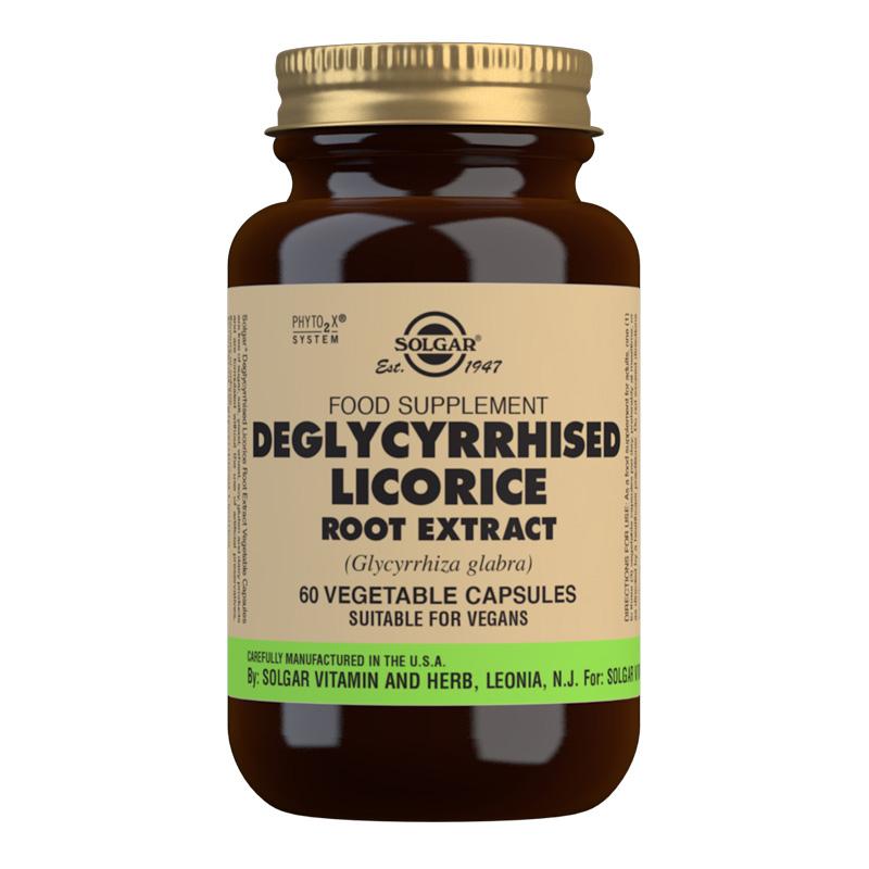 Deglycyrrhised Licorice Root Extract Vegetable Capsules - Pack of 60