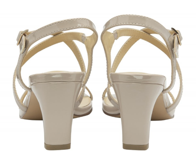 Nude Patent Diana Open-Toe Sandals, Lotus ladies