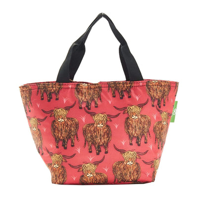 Eco Chic Lightweight Foldable Lunch Bag Highland Cow