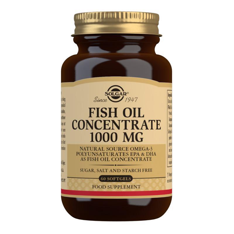 Fish Oil Concentrate 1000 mg Softgels - Pack of 60
