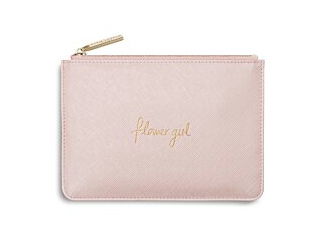 Katie Loxton mini perfect pouch 'Flower Girl', in metallic pink