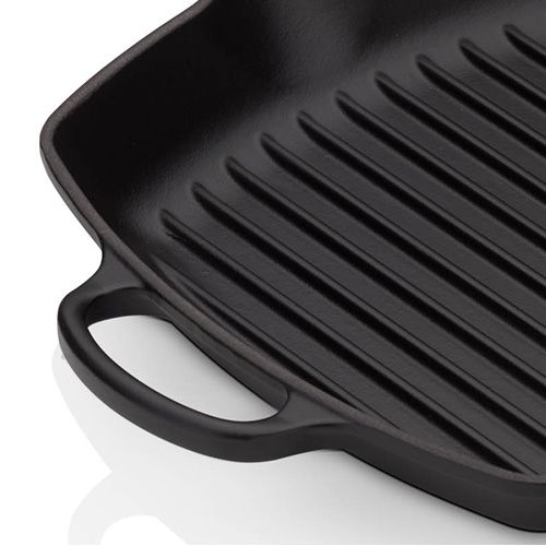 Le Creuset Signature Cast Iron 26cm Square Grillit - Satin Black