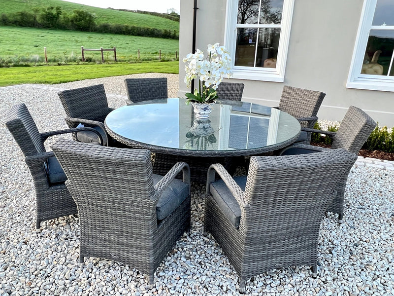 DISPLAY MODEL SALE Royalcraft Parisian Deluxe 8 Seater Dining Set