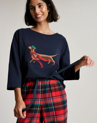 Joules Womens Goodnight Christmas Pyjama Set - Xmas Dog