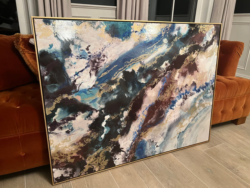 Abstract Painting Gold Framed