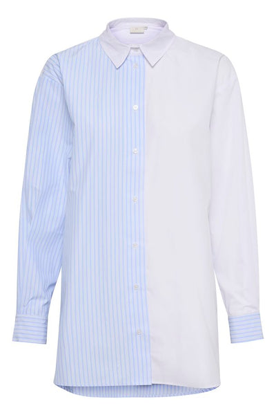 Kaffe Womens KARie Shirt - Blue/White Stripe