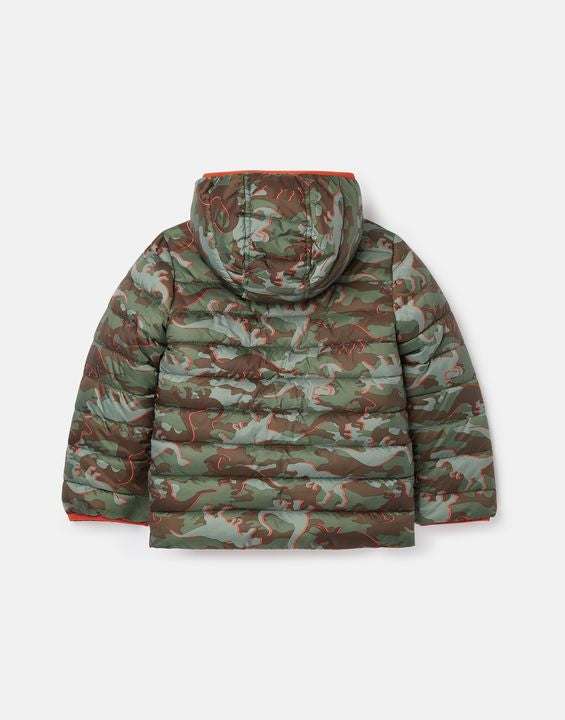 Joules Boys Switch It Showerproof Reversible Jacket- Dino Camo
