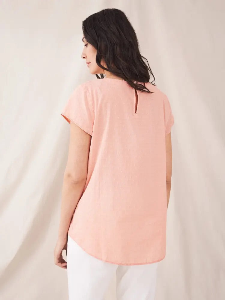 White Stuff Womens Kia Organic Cotton Top- Mid Pink