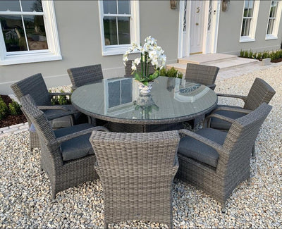 DISPLAY MODEL SALE Royalcraft Parisian Deluxe 8 Seater Dining Set