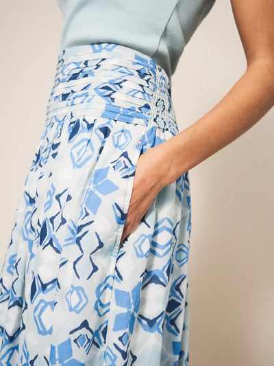 White Stuff Womens Maeva Skirt - Blue MLT