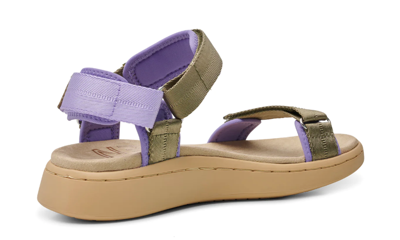 Woden Ladies Line Sandals WL926-904 in Orchid Dark Olive