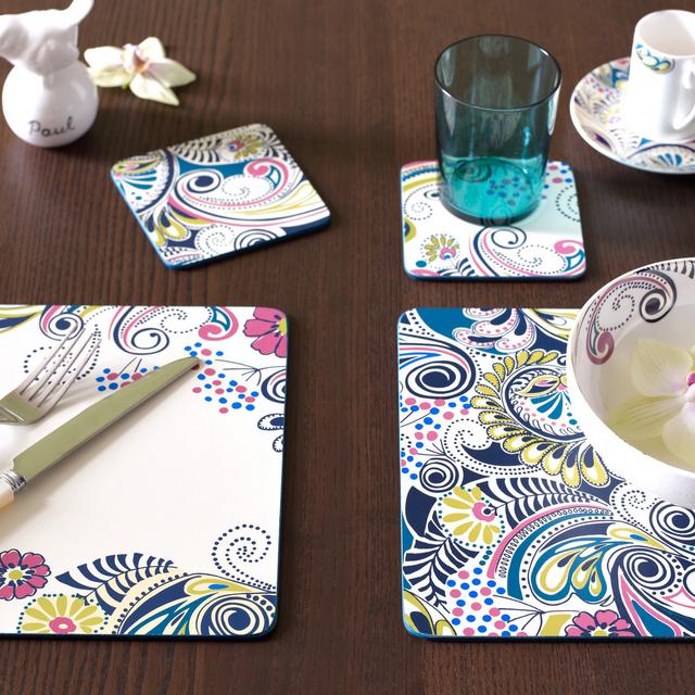 Denby Monsoon Cosmic Cream Coasters Pack of 4