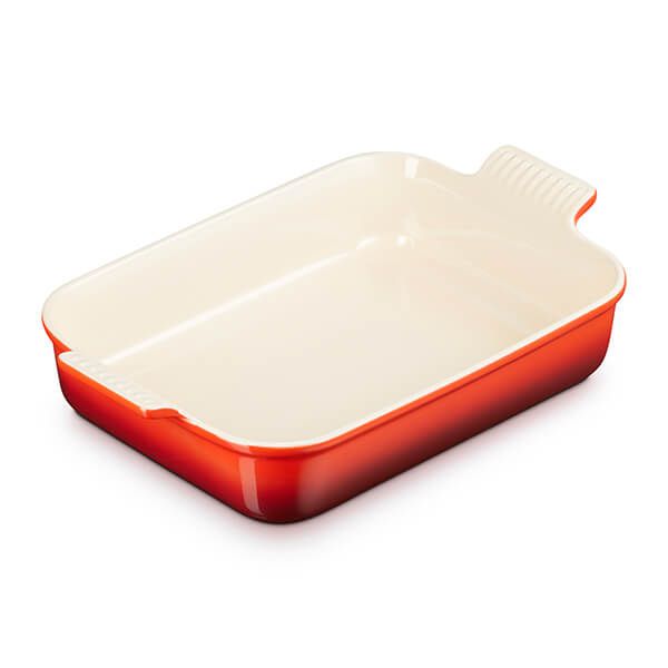 Le Creuset Stoneware Heritage Large 32cm Rectangular Dish - Cerise