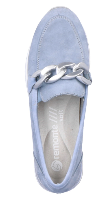 Remonte Ladies Casual Loafer R2544-10, in Blue, Moccasins