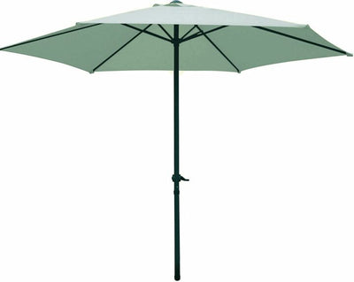 2.7m Cream Wind Up Parasol With Steel Shaft Easy Crank Open, Redwood Leisure