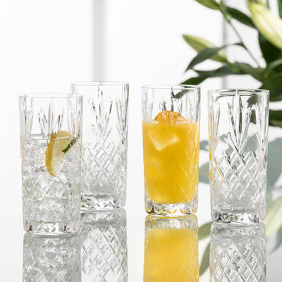 Galway Crystal Renmore Hi-Ball Glass Set of 4