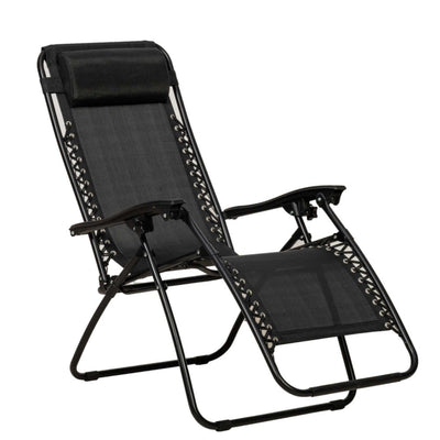 Premium Quality Zero Gravity Black Relaxer Chair With Cup & Phone Holder (2 CHAIR SPECIAL OFFER)