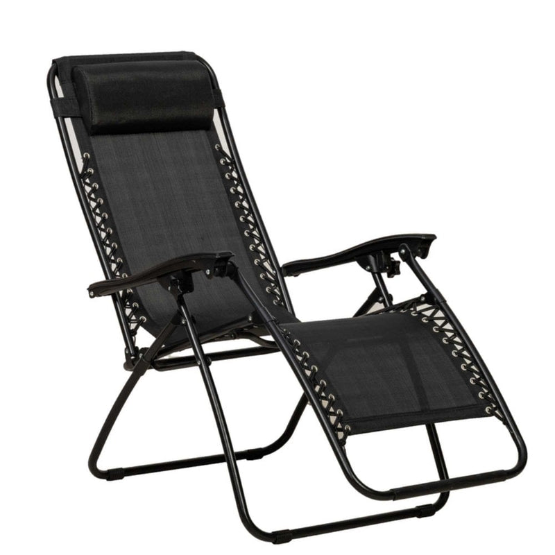 Premium Quality Zero Gravity Black Relaxer Chair With Cup & Phone Holder (2 CHAIR SPECIAL OFFER)