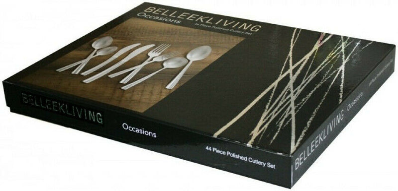 Belleek Living Occasions 44 Piece 18/10 Stainless Steel Cutlery Set